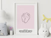 The Birth Poster In Scale 1:1 | Baby Feet Sketch | Customised Newborn Poster | Nursery Wall Art | Personalized Baby Poster | Baby Poster