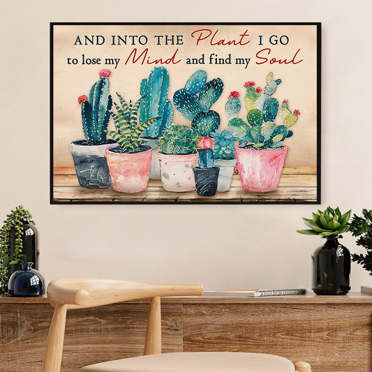 Gardening Poster Home Décor Wall Art | Into The Plant | Gift for Gardener, Plants Lover