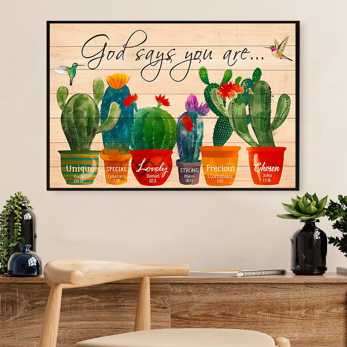 Gardening Poster Home Décor Wall Art | God Says | Gift for Gardener, Plants Lover