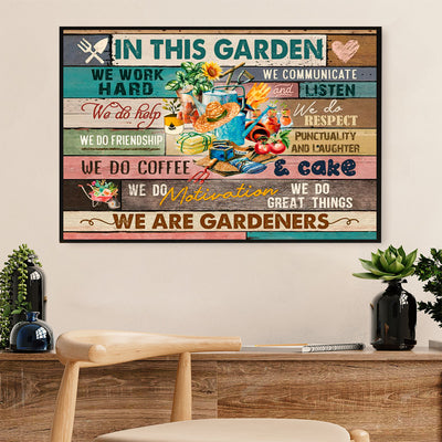 Gardening Poster Home Décor Wall Art | In This Garden | Gift for Gardener, Plants Lover