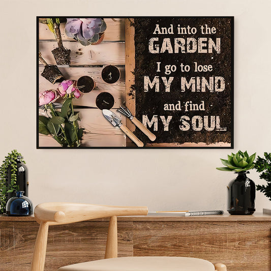 Gardening Poster Home Décor Wall Art | Into The Garden | Gift for Gardener, Plants Lover