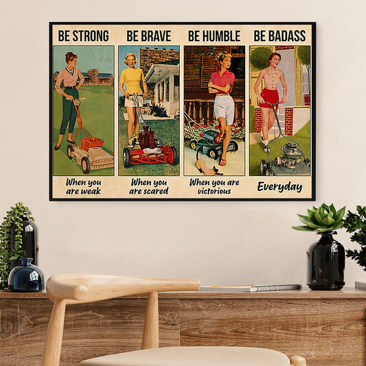Gardening Poster Home Décor Wall Art | Humble Badass Woman | Gift for Gardener, Plants Lover