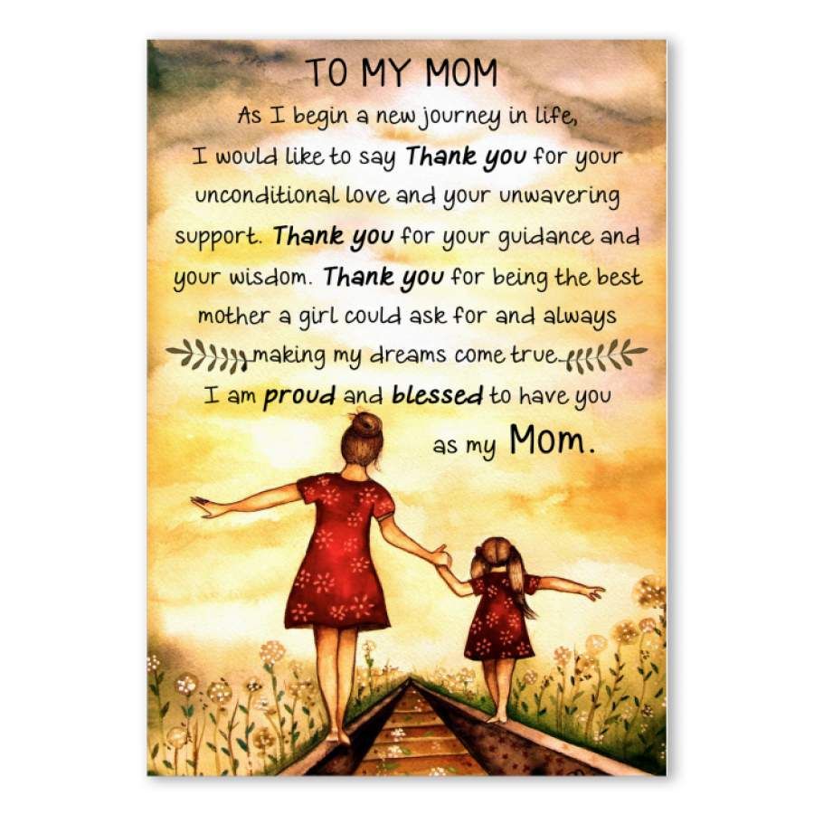 To My Mom I Will Like You For Always Happy Mothers Day Poster, Personalized Mother  Gifts - Allsoymade