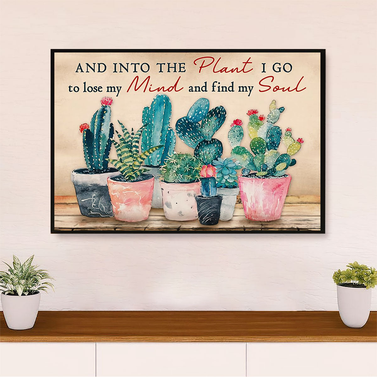 Gardening Poster Home Décor Wall Art | Into The Plant | Gift for Gardener, Plants Lover
