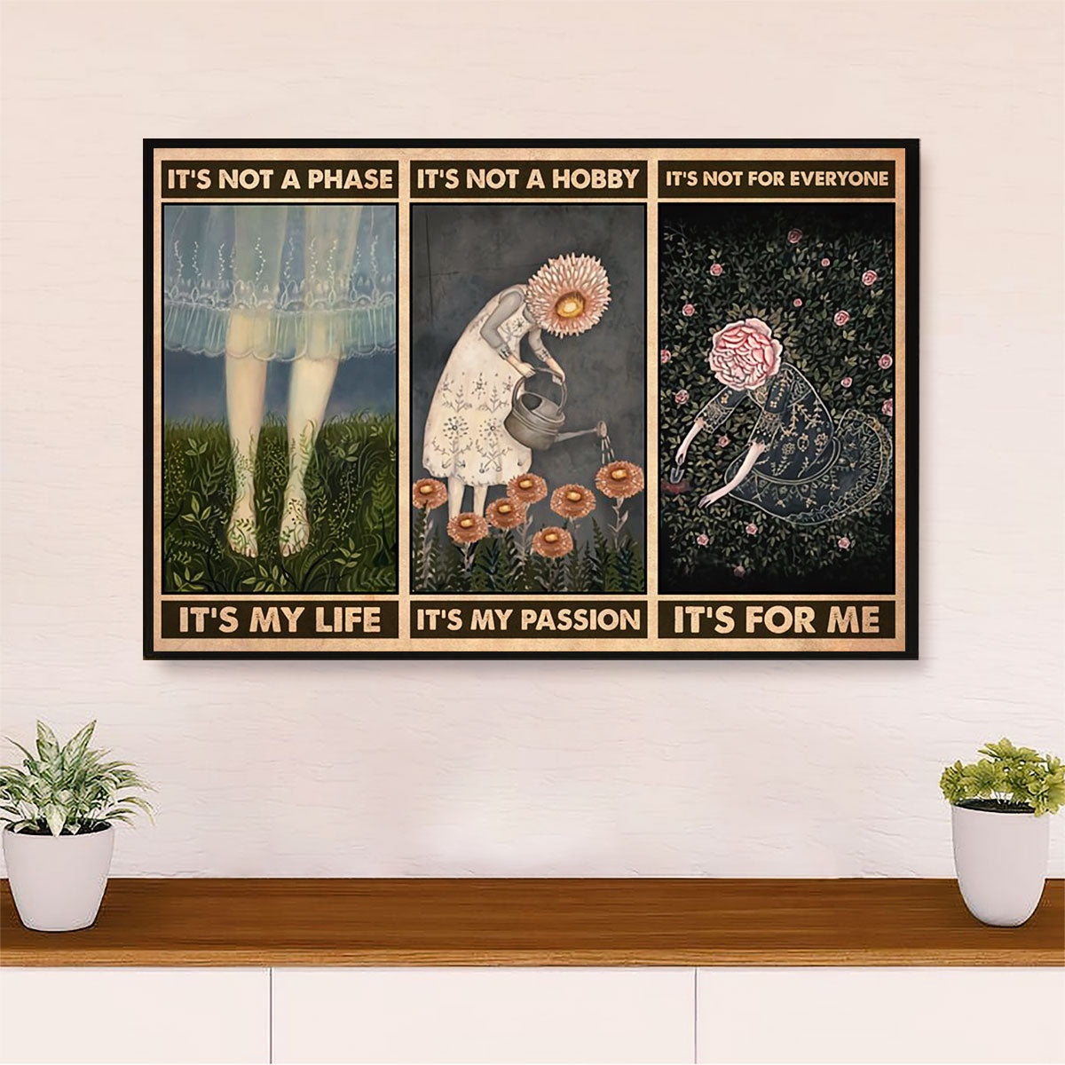 Gardening Poster Home Décor Wall Art | My Life | Gift for Gardener, Plants Lover