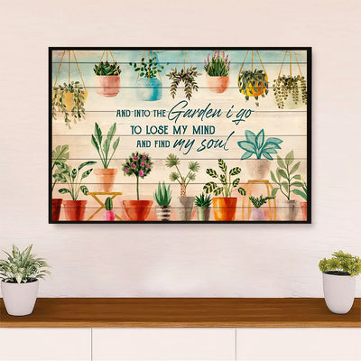 Gardening Poster Home Décor Wall Art | Into The Garden | Gift for Gardener, Plants Lover