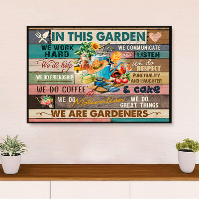 Gardening Poster Home Décor Wall Art | In This Garden | Gift for Gardener, Plants Lover