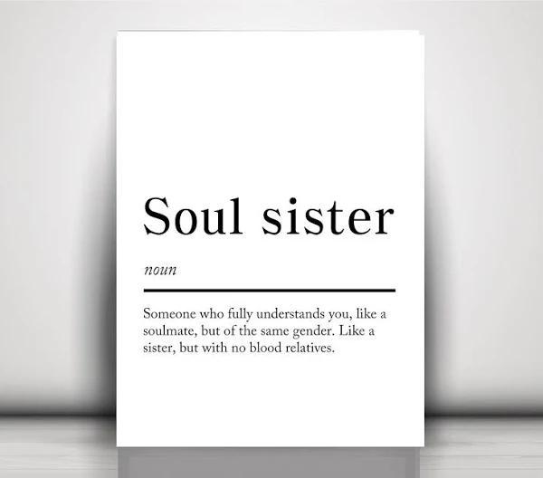 Personalized Soul Sisters Wall Art - Art Print Digital — Glacelis