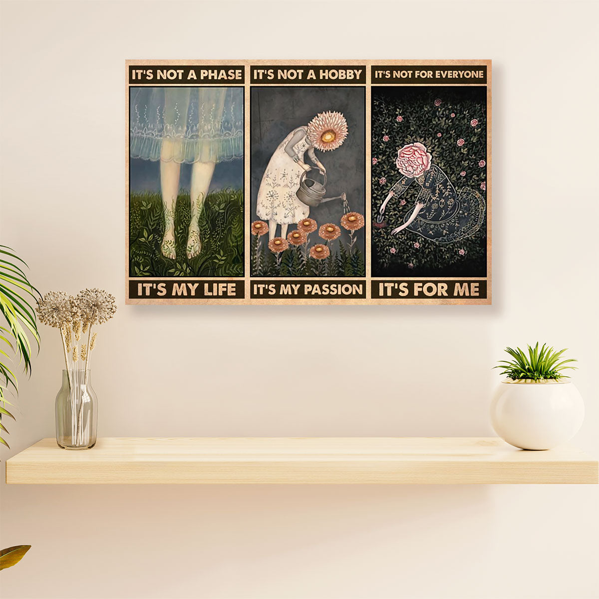 Gardening Poster Home Décor Wall Art | My Life | Gift for Gardener, Plants Lover