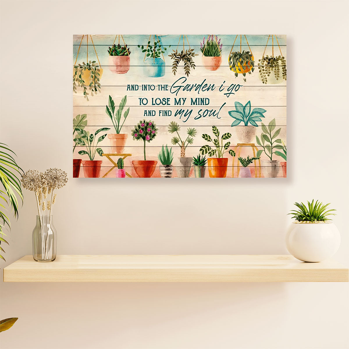 Gardening Poster Home Décor Wall Art | Into The Garden | Gift for Gardener, Plants Lover