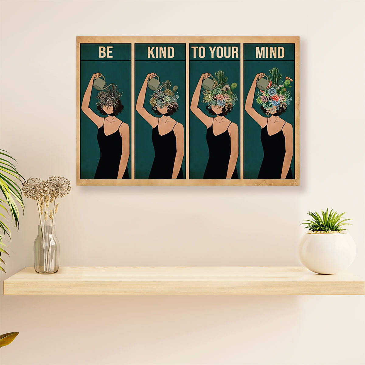 Gardening Poster Home Décor Wall Art | Woman Be Kind | Gift for Gardener, Plants Lover