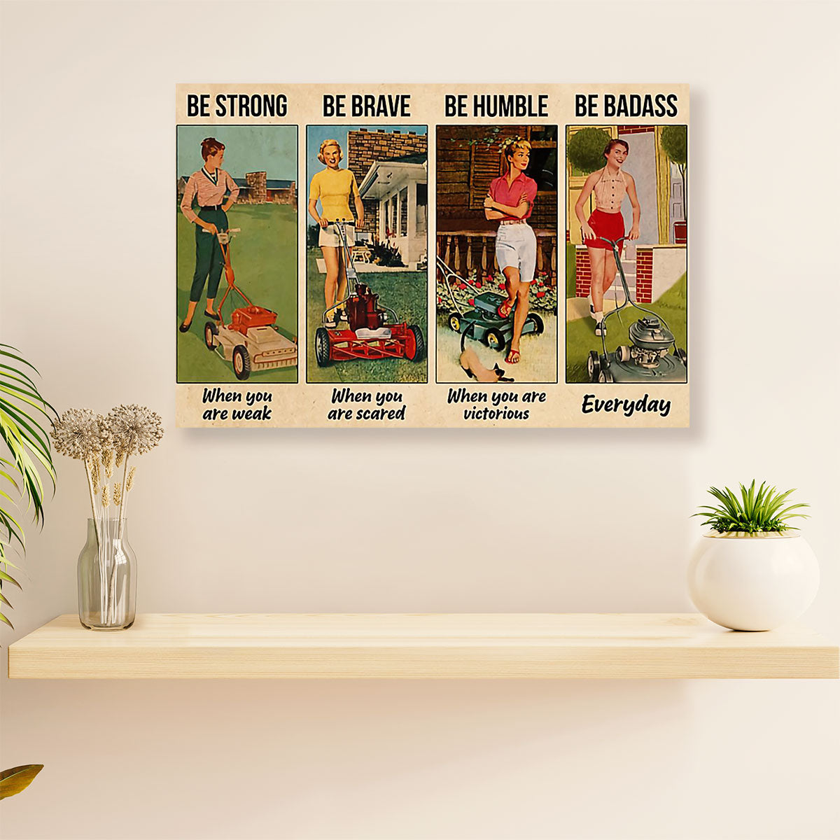 Gardening Poster Home Décor Wall Art | Humble Badass Woman | Gift for Gardener, Plants Lover