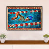 Swimming Poster Room Wall Art | Into The Pool | Gift for Swimmer