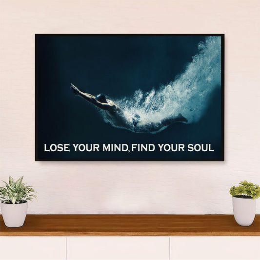 Swimming Poster Room Wall Art | Lose Your Mind | Gift for Swimmer