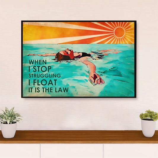 Swimming Poster Room Wall Art | Float | Gift for Swimmer