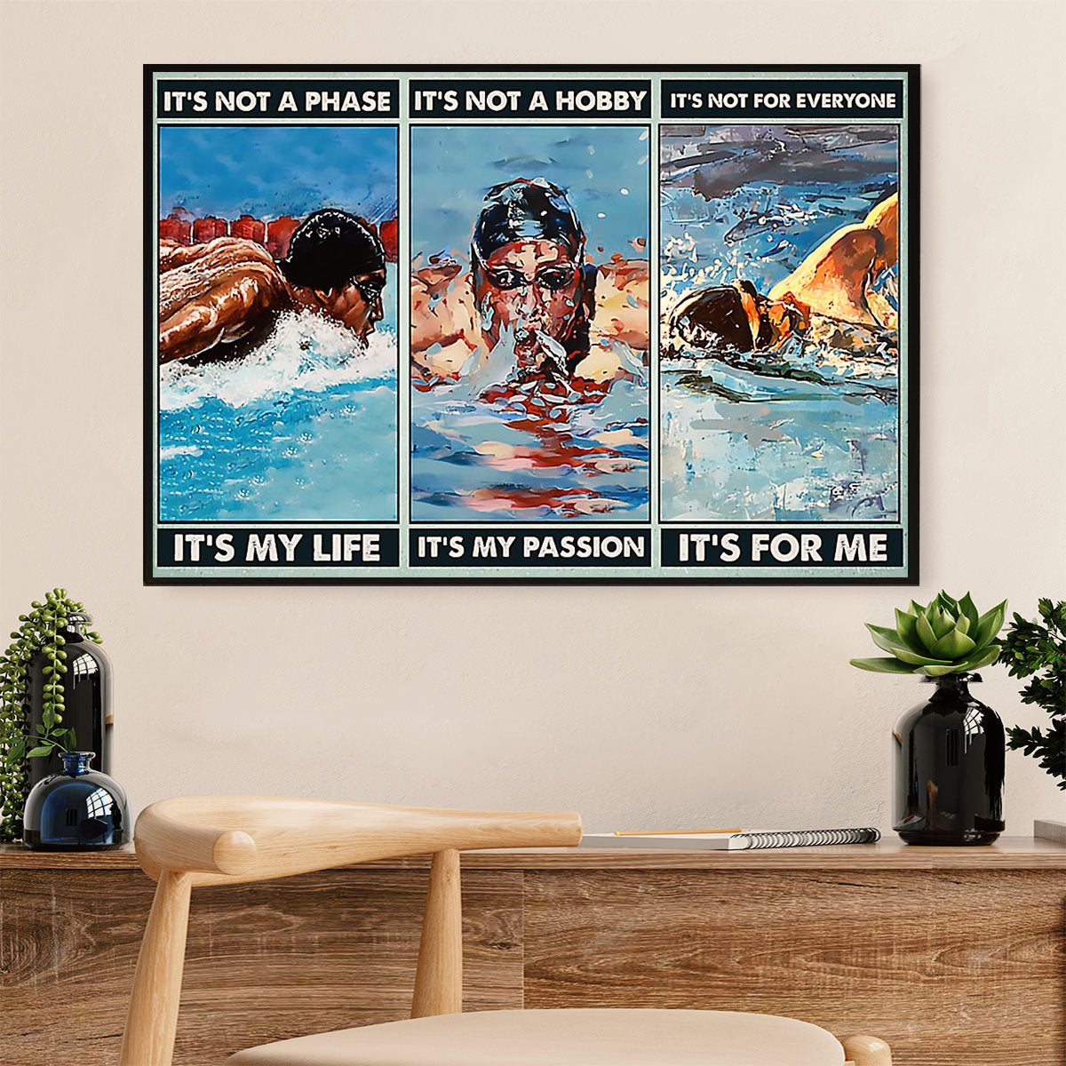 Swimming Poster Room Wall Art | It's My Life | Gift for Swimmer