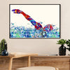 Swimming Poster Room Wall Art | Watercolor Swimmer | Gift for Swimmer
