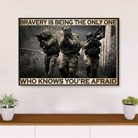 US Army Military Canvas Wall Art Prints | The Only One | American Independence Day Gift for Soldiers