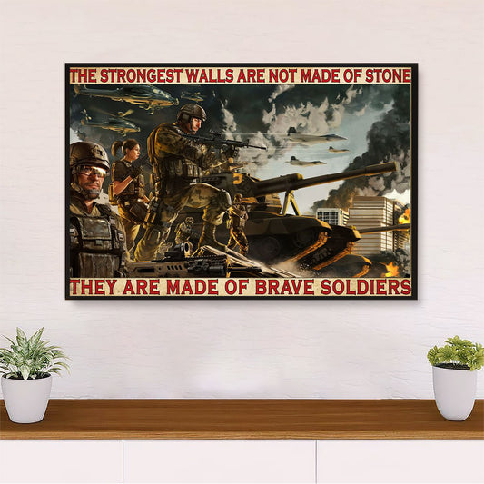US Army Military Canvas Wall Art Prints | Brave Soldiers | American Independence Day Gift for Soldiers
