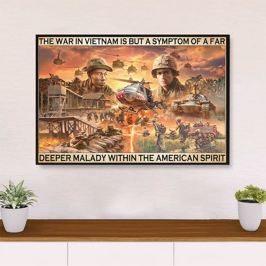 US Army Military Canvas Wall Art Prints | War In Vietnam | American Independence Day Gift for Soldiers