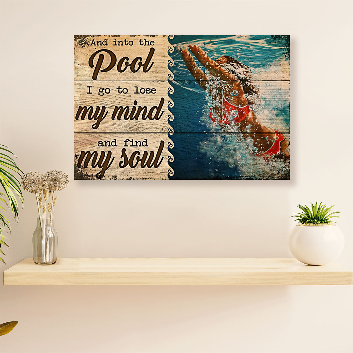 Swimming Poster Room Wall Art | Lose My Mind | Gift for Swimmer
