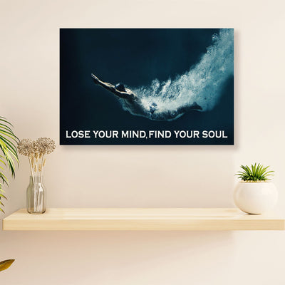 Swimming Poster Room Wall Art | Lose Your Mind | Gift for Swimmer