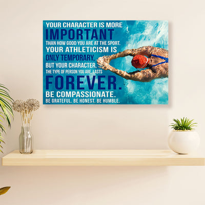 Swimming Poster Room Wall Art | Honest Humble | Gift for Swimmer