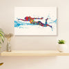 Swimming Poster Room Wall Art | Colourful Swimmer | Gift for Swimmer