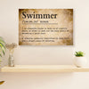 Swimming Poster Room Wall Art | Swimmer Definition | Gift for Swimmer