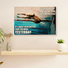 Swimming Poster Room Wall Art | Better Than Yesterday | Gift for Swimmer