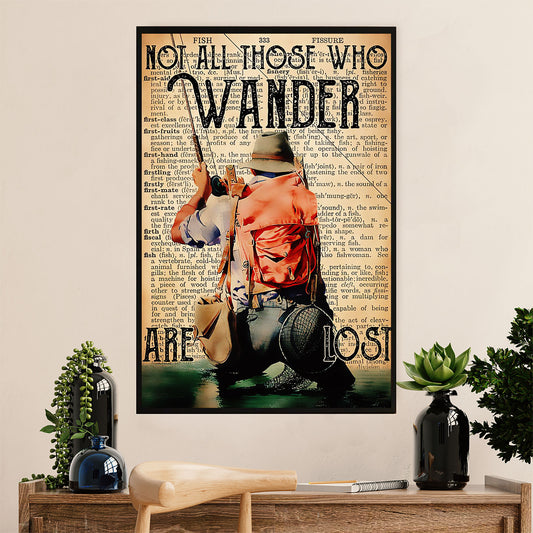 Fishing Poster Room Wall Art Prints | Wanderer | Vintage Gift for Fisherman