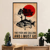 Fishing Poster Room Wall Art Prints | Fish Are Calling | Vintage Gift for Fisherman