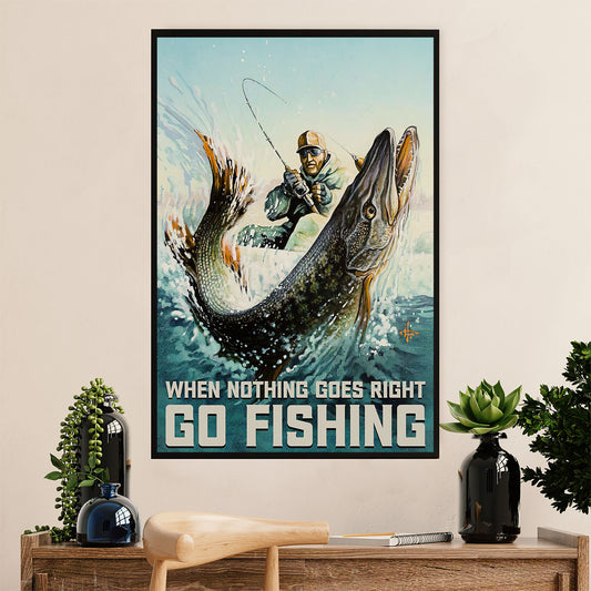Fishing Poster Room Wall Art Prints | Badass Quote | Vintage Gift for Fisherman