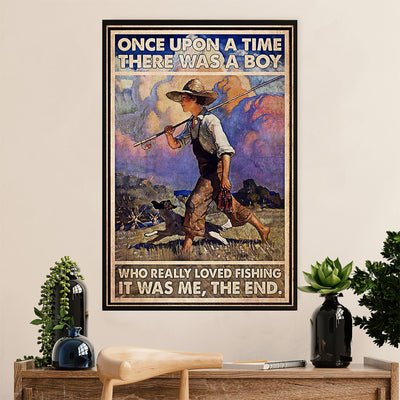 Fishing Poster Room Wall Art Prints | Boy loves Fishing | Vintage Gift for Fisherman