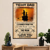Fishing Poster Room Wall Art Prints | Gift from Son to Dad | Vintage Gift for Fisherman