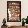 Fishing Poster Room Wall Art Prints | Catch of His Life | Vintage Gift for Fisherman