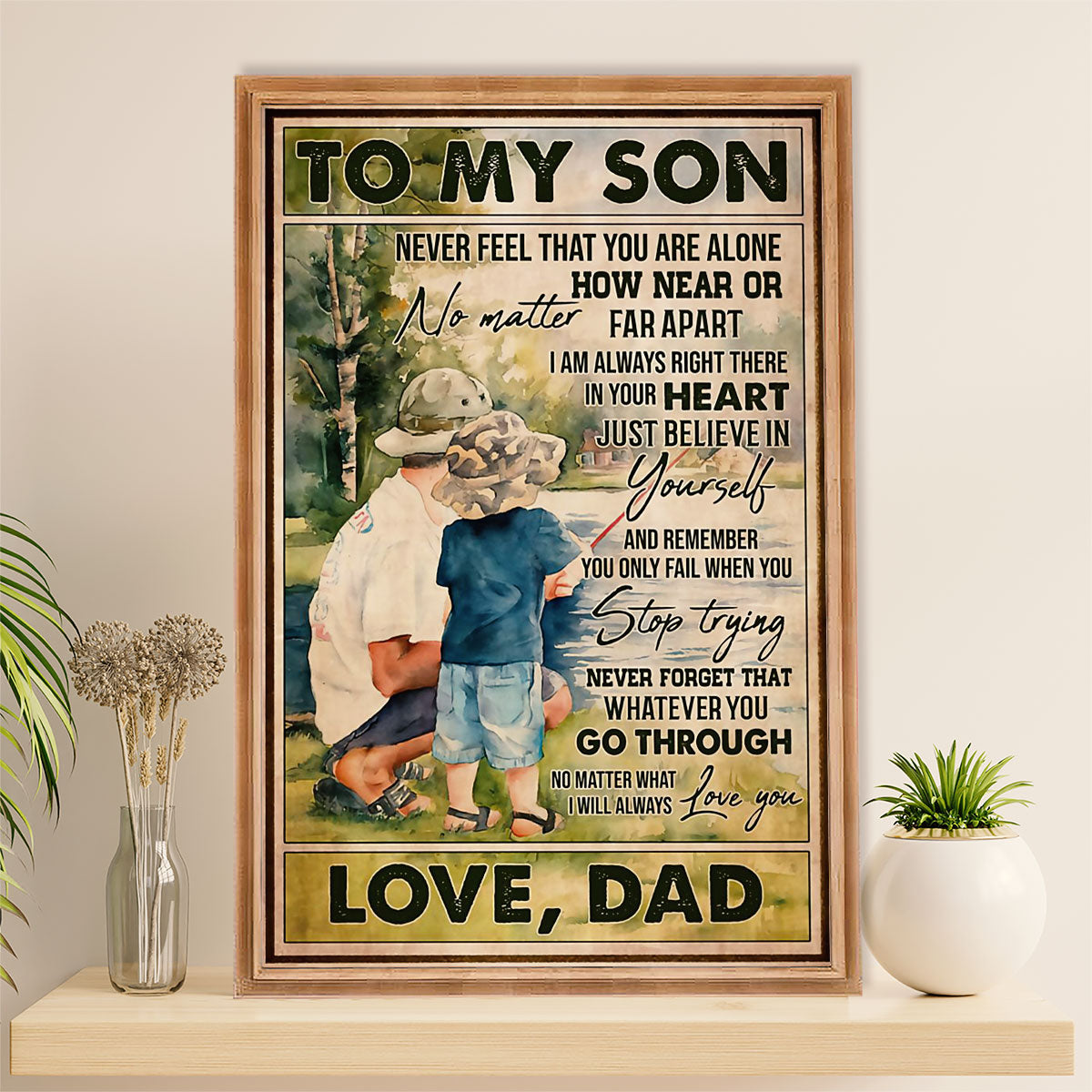 Fishing Poster Room Wall Art Prints | Gift from Dad to Son | Vintage Gift for Fisherman