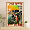 Fishing Poster Room Wall Art Prints | Life at the Lake | Vintage Gift for Fisherman