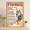 Fishing Poster Room Wall Art Prints | Fishing Provides Time | Vintage Gift for Fisherman