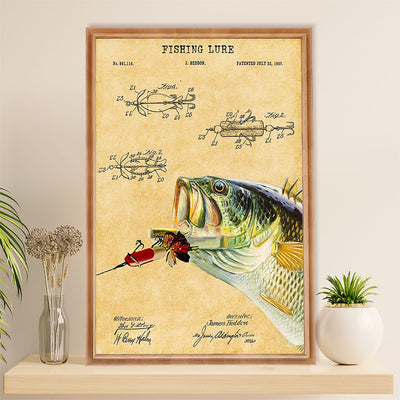 Fishing Poster Room Wall Art Prints | Fishing Lure | Vintage Gift for Fisherman