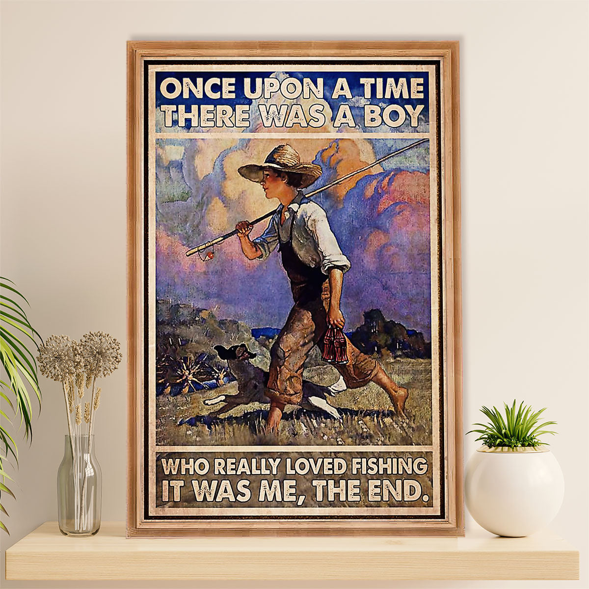 Fishing Poster Room Wall Art Prints | Boy loves Fishing | Vintage Gift for Fisherman