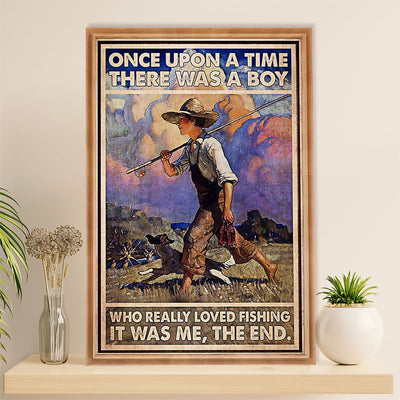Fishing Poster Room Wall Art Prints | Boy loves Fishing | Vintage Gift for Fisherman
