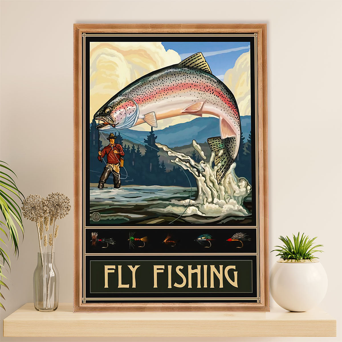 Everything Will Kill You So Choose Something Fun Poster, Fly Fishing  Poster, Vintage Fly Fishing Pri Canvas Art Poster And Wall Art Picture  Print