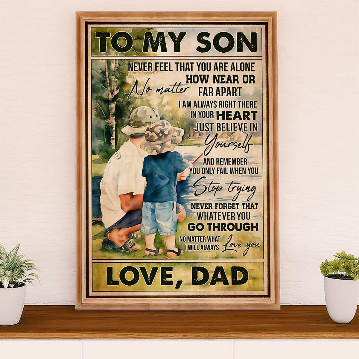 Fishing Poster Room Wall Art Prints | Gift from Dad to Son | Vintage Gift for Fisherman