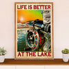 Fishing Poster Room Wall Art Prints | Life at the Lake | Vintage Gift for Fisherman