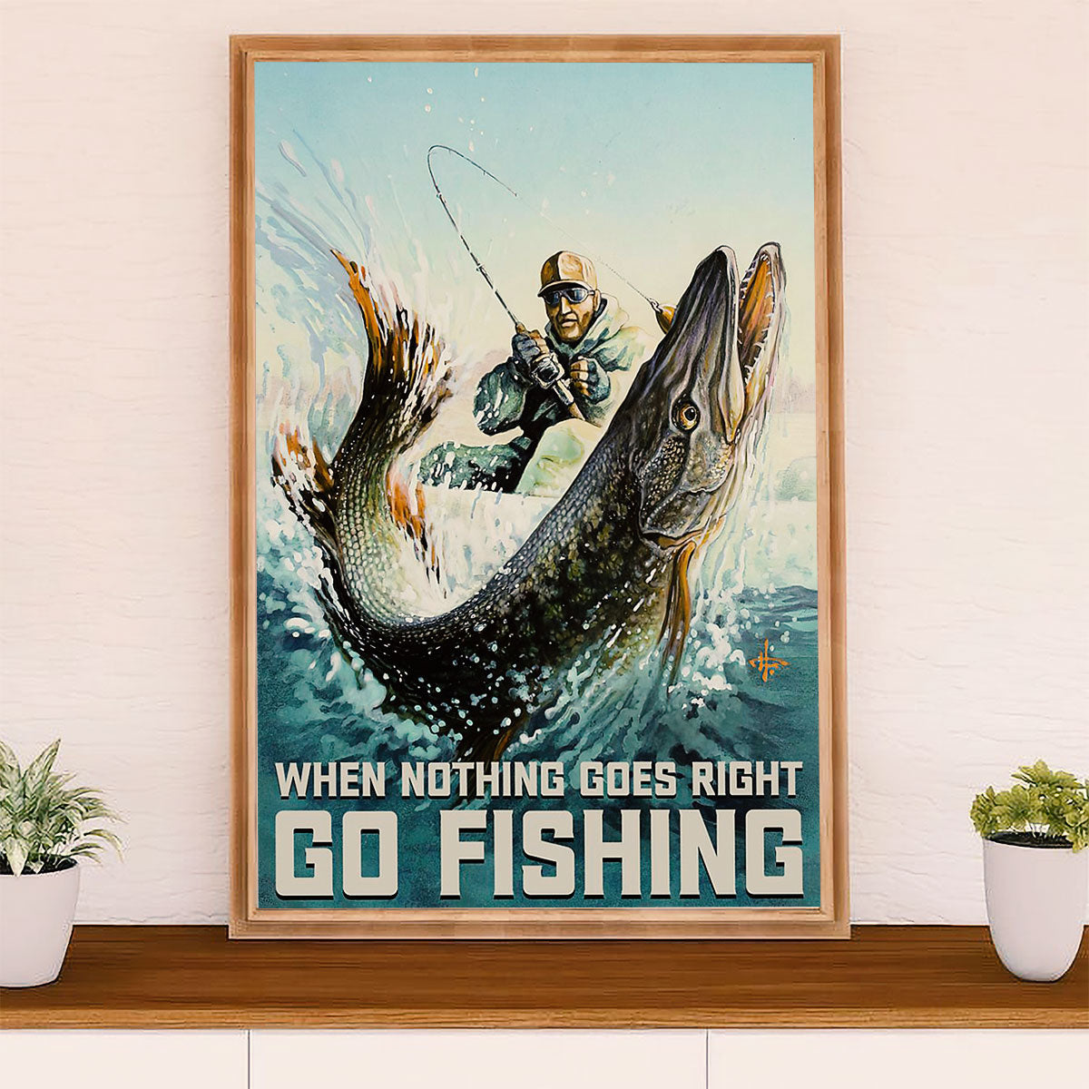 Fishing Poster Room Wall Art Prints | Badass Quote | Vintage Gift for Fisherman