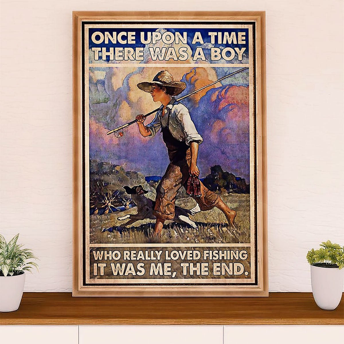 Fishing Poster Room Wall Art Prints | Boy loves Fishing | Vintage Gift for Fisherman