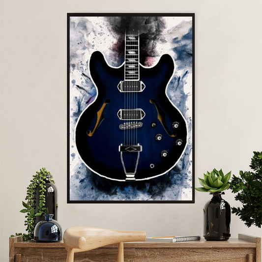 Music Guitar Canvas Wall Art Prints | Electric Guitar Painting | Home Décor Gift for Guitarist