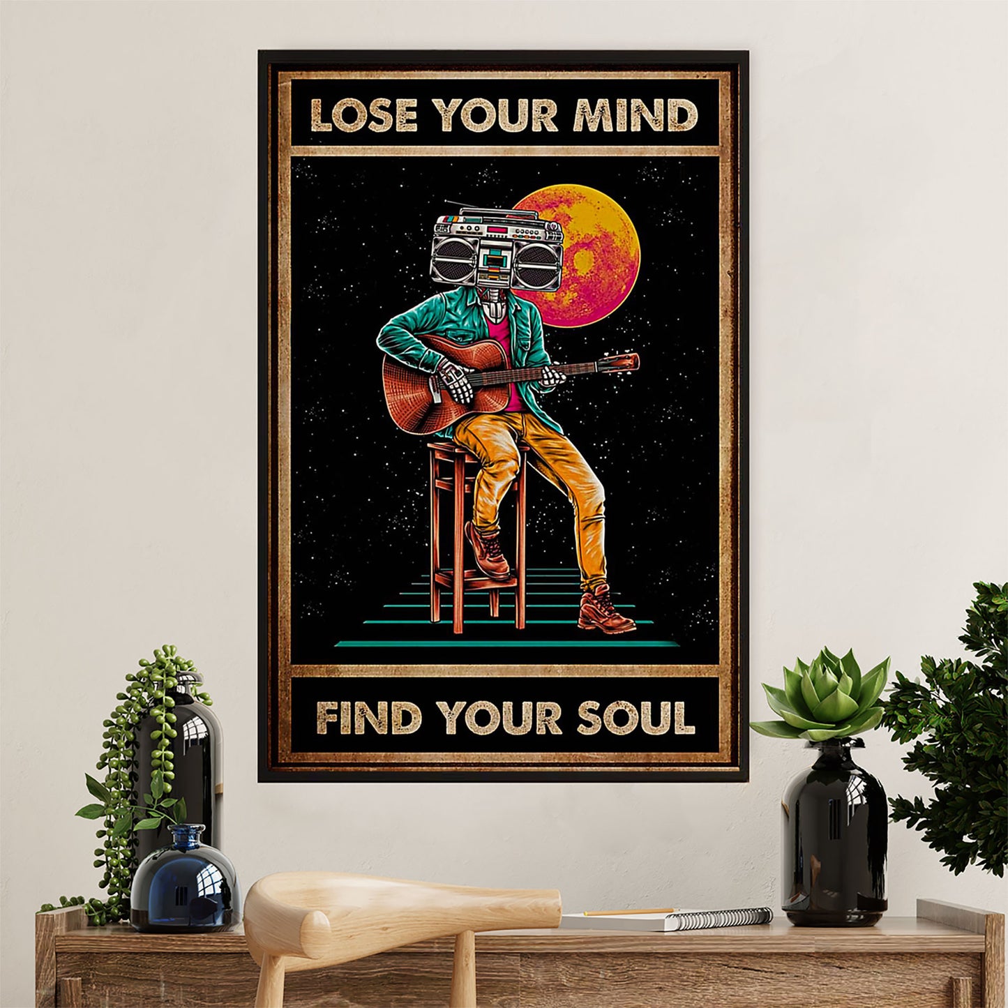 Music Guitar Poster Prints | Lose Your Mind | Wall Art Gift for Guitarist