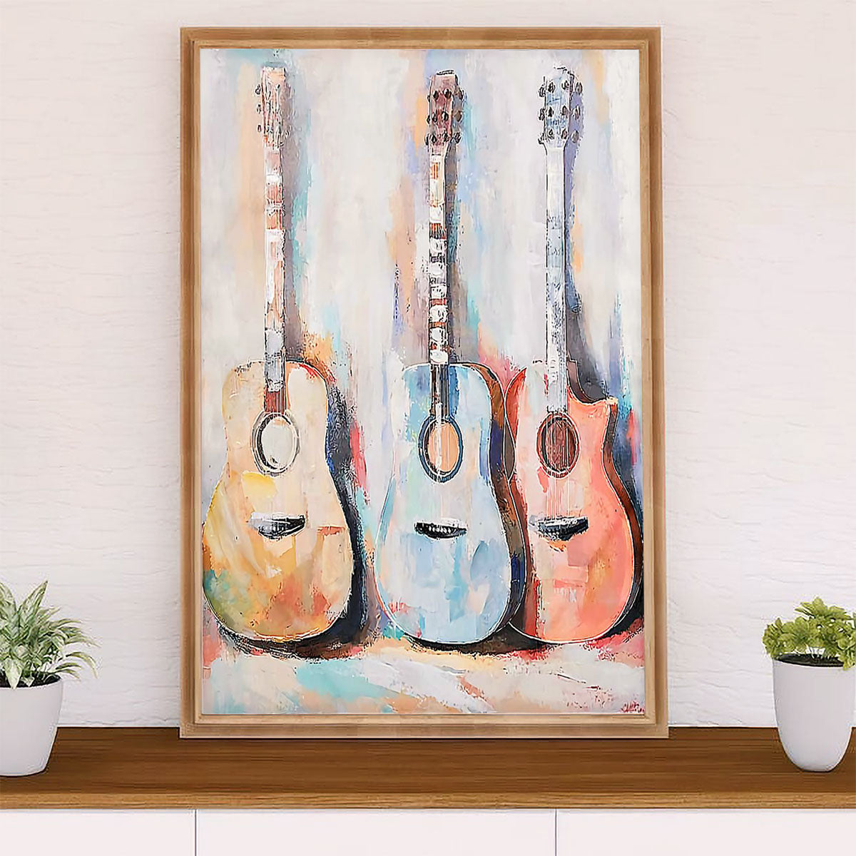 Music Guitar Canvas Wall Art Prints | Guitar Paintings | Home Décor Gift for Guitarist